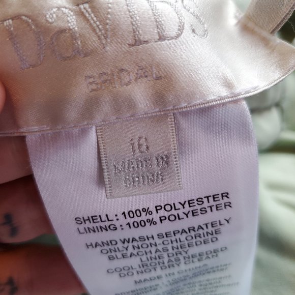 DAVID'S BRIDAL mesh short bridesmaid dress with crisscross back meadow green - Picture 4 of 9